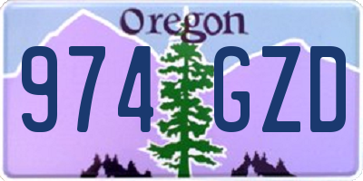 OR license plate 974GZD