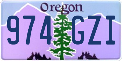 OR license plate 974GZI
