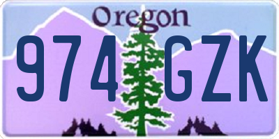 OR license plate 974GZK