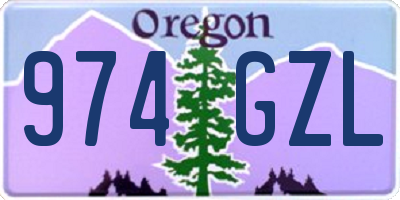 OR license plate 974GZL
