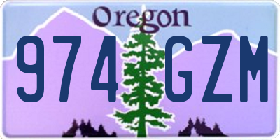OR license plate 974GZM