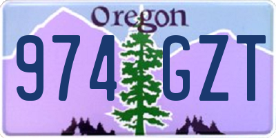 OR license plate 974GZT