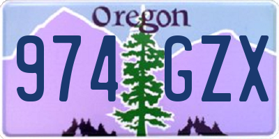 OR license plate 974GZX