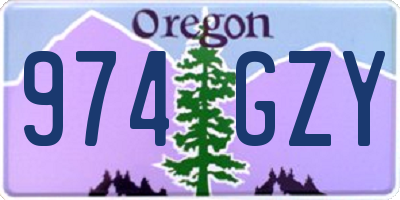 OR license plate 974GZY