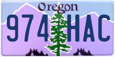 OR license plate 974HAC