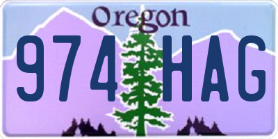 OR license plate 974HAG