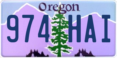 OR license plate 974HAI