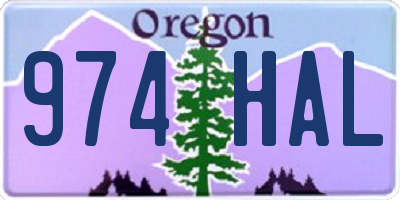 OR license plate 974HAL