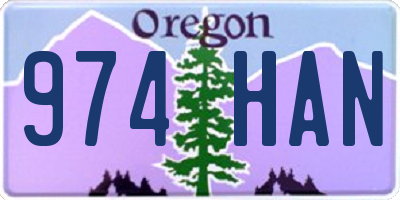 OR license plate 974HAN