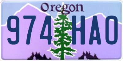 OR license plate 974HAO