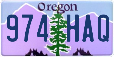 OR license plate 974HAQ