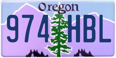 OR license plate 974HBL