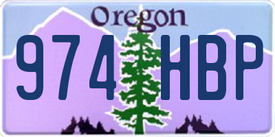 OR license plate 974HBP