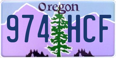 OR license plate 974HCF