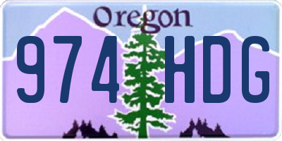 OR license plate 974HDG