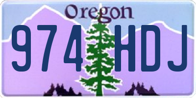 OR license plate 974HDJ