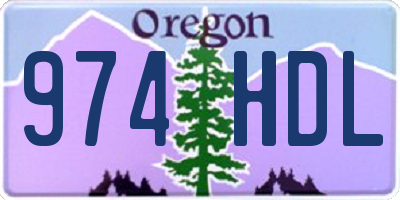 OR license plate 974HDL