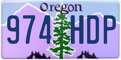 OR license plate 974HDP