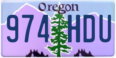 OR license plate 974HDU