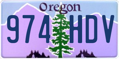 OR license plate 974HDV