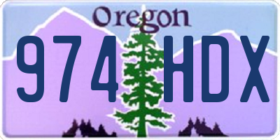 OR license plate 974HDX