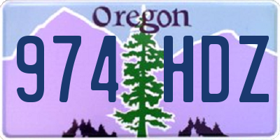 OR license plate 974HDZ