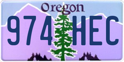 OR license plate 974HEC