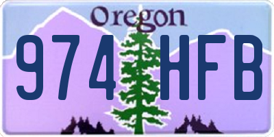 OR license plate 974HFB