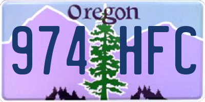 OR license plate 974HFC