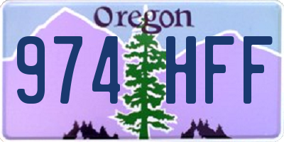 OR license plate 974HFF