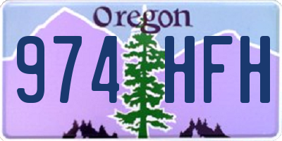 OR license plate 974HFH