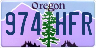 OR license plate 974HFR