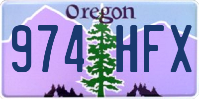 OR license plate 974HFX