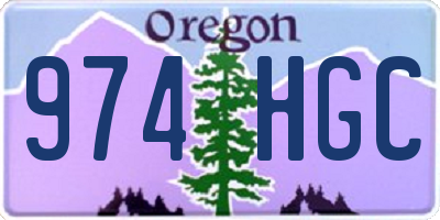 OR license plate 974HGC