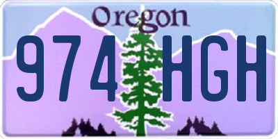 OR license plate 974HGH