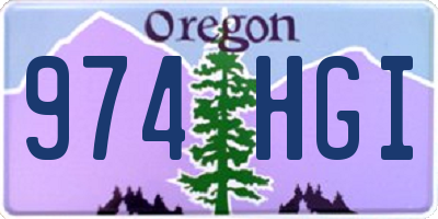 OR license plate 974HGI