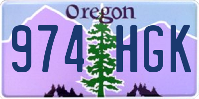 OR license plate 974HGK