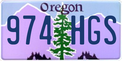 OR license plate 974HGS