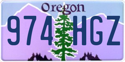 OR license plate 974HGZ