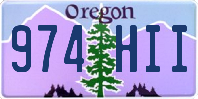 OR license plate 974HII