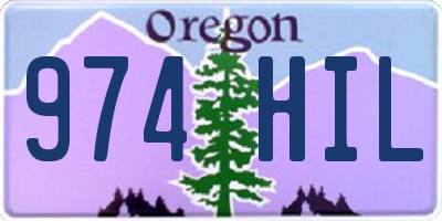 OR license plate 974HIL