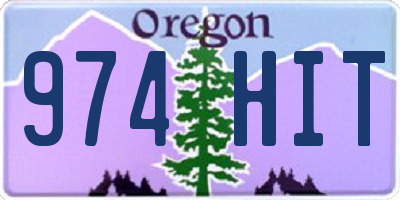 OR license plate 974HIT