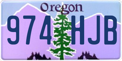 OR license plate 974HJB