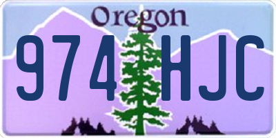 OR license plate 974HJC