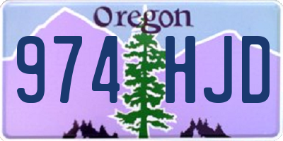 OR license plate 974HJD