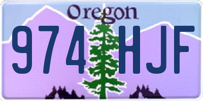 OR license plate 974HJF