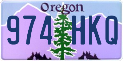 OR license plate 974HKQ