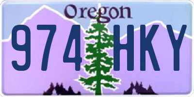 OR license plate 974HKY