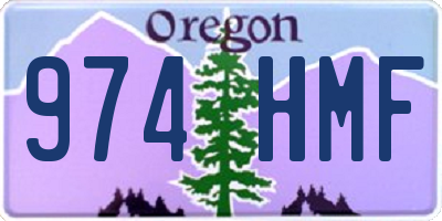 OR license plate 974HMF