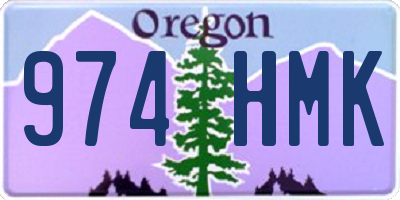 OR license plate 974HMK
